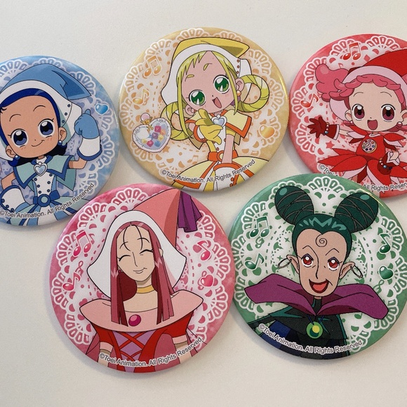 Ojamajo Doremi Large Pin Badges Set of 5 - Picture 2 of 3